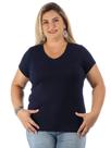 Blusa Plus Size Feminina Visco Flame Decote V. Lisa Marinho