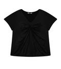 Blusa Plus Size Franzida no Busto Rovitex em Poliéster com Elastano Blusa Plus Size Franzida no Busto Rovitex em Poliéster com Elastano