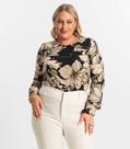 Blusa Plus Size Manga Longa Feminina Secret Glam Verde