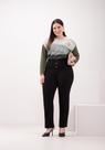 Blusa Plus Size Manga Longa Mullet Lunender 69169