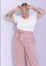 Blusa Plus Size Mangas Curtas Com Detalhe LUNENDER 00335 Blusa Plus Size Mangas Curtas Com Detalhe LUNENDER 00335
