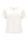 Blusa Plus Size Mangas Flare Ombros Drapeados Lunender 47048