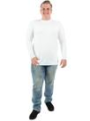 Blusa Plus Size Masculina Anistia Lisa Elastano Manga Longa Blusa Plus Size Masculina Anistia Lisa Elastano Manga Longa