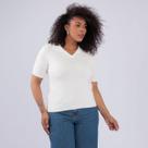 Blusa plus size modal gola polo fem