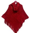 Blusa Poncho Inverno Frio Com Capuz Touca Plus Size Xale