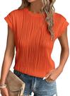 Blusa PRETTYGARDEN Laranja Manga Curta Texturizada L - 2025