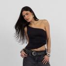 Blusa Regata Assimétrica Preta