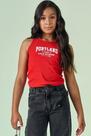 Blusa Regata Boxy em Canelado Menina Vic&Vicky