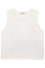 Blusa Regata Boxy Over em Meia Malha Menina Vic&Vicky