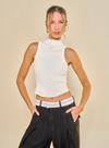 Blusa Regata Canelada Gola Alta Open