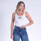 Blusa Regata Canelado Com Bordado Feminino Revanche Guatemala
