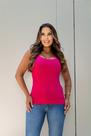 Blusa Regata Canelado Feminina Revanche Capirenda PINK
