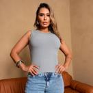 Blusa Regata Com Abertura Nas Costas Feminino Revanche Cartenas