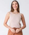 Blusa Regata Feminina Canelada Marisa Bege-92025 Blusa Regata Feminina Canelada Marisa Bege-92025