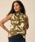 Blusa Regata Feminina Estampa Floral Amarração Marisa-72964