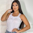 Blusa Regata Feminina Franzida Blusa Regata Feminina Franzida