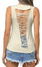 Blusa Regata Feminina Off White Detalhe Nas Costas GG
