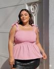 Blusa Regata Feminina Plus Size Moda Verão Candy Colors Alça Ajustável Batinha