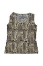 Blusa Regata Feminina Simplicidade Decote U Grafismo Cor do Céu