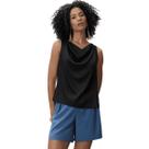 Blusa Regata Feminina Solta Cetim Flor De Lis