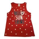 Blusa Regata Infantil Menina Hello Sun Shine Em Cotton Light Malwee Kids 84103