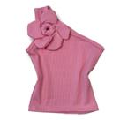 Blusa Regata Infantil Ombro Só Mula Manca Com Flor Mini Diva