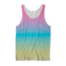 Blusa Regata Masculina Estampa Full Degradê Azul Casual
