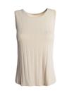 Blusa Regata Mullet Canelado Feminina AREIA