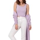 Blusa Regata Tricot Lilás Das Gurias