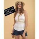 Blusa regata zinco cava francessa tam p