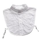 Blusa removível de renda com gola falsa e gola alta para mulheres