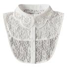Blusa removível de renda, gola falsa, encantadora, de renda floral, branca