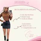 Blusa Ribana Flanelada Gola Alta