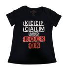 Blusa Rock and Roll Guitarra Baby Look Camiseta Bo657