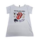 Blusa Rolling Stones Gatos Camiseta Baby Look Sfm812 Blusa Rolling Stones Gatos Camiseta Baby Look Sfm812