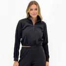 Blusa Rosa Bella Cropped Fleece com Zíper Feminina Blusa Rosa Bella Cropped Fleece com Zíper Feminina