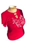 Blusa Rosa Malha Plus Size G/GG