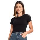 Blusa rovitex cropped manga curta feminino ref: rov91740