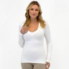 Blusa Scala Fio Pelo Manga Longa Gola V Feminina