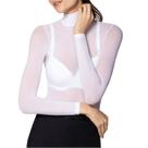 Blusa Segunda Pele Feminina Gola Alta Manga Longa Tule