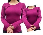 Blusa Segunda Pele Térmica Canelada Feminina - Blusa Flanelada