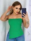 Blusa sem alça Assimétrica Canelada: O Ponto Alto da Moda Moderna Bojo