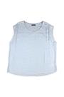 Blusa Sem Manga de Viscose Plana com Estampa Listrada Mirasul