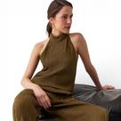 Blusa Shoulder Texturizada Cava Americana