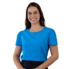 Blusa social feminina azul turquesa manga princesa Blanco Raro