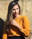 Blusa Social Feminina Manga Longa Lisa em Tecido - Joelik