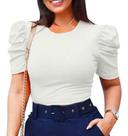 Blusa Social Feminina Moda Evangélica Manga Bufante Plus Size Viscolycra Blusa Social Feminina Moda Evangélica Manga Bufante Plus Size Viscolycra