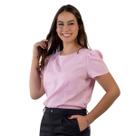 Blusa social feminina rosa manga princesa Blanco Raro