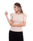 Blusa Sol De Malha Lurex Com Manga Princesa
