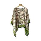 Blusa Solta De Chiffon Estampada Sexy Para Praia Feminina, Saída De Praia Confortável Tipo Poncho
